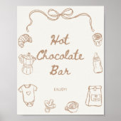 Poster Baby is Brewing Hand Drawn Hot Chocolate Bar (Devant)