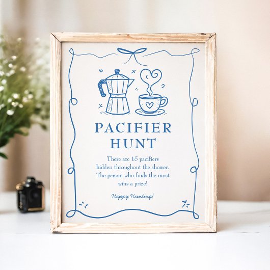 Poster Baby is Brewing Pacifier Sign