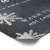 Poster Baby It's Cold Chalkboard Hot Chocolate Bar Sign (Coin)