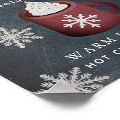 Poster Baby It's Cold Chalkboard Hot Chocolate Bar Sign (Coin)