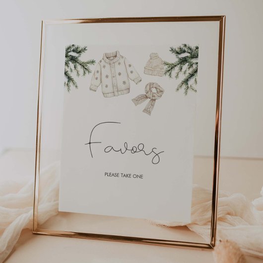 Poster Baby It's Cold Outside Baby shower Favors