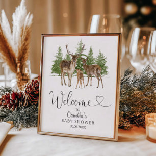 Poster Baby It's Cold Outside Baby shower Welcome