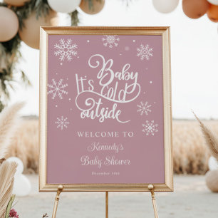 Poster Baby It's Cold Outside Baby shower Welcome