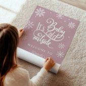 Poster Baby It's Cold Outside Baby shower Welcome