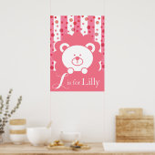 Poster Baby Lion Alphabet - L est pour Lilly (Cuisine)