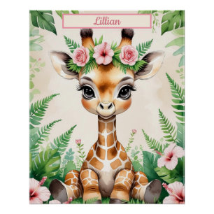 Poster Baby Monkey Nursery Art personnalisé