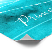 Poster Baby narwhal rainbow underwater watercolor name (Coin)