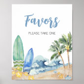 Poster Baby on Board Beach Baby shower Faveurs (Devant)