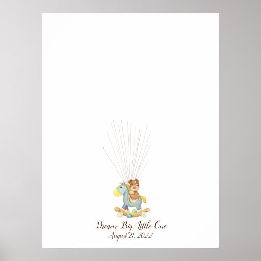 Poster Baby Puppy Fingerprint Livre d'invité
