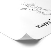 Poster Baby Rabbit empreintes digitales Livre d'invité (Coin)