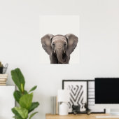 Poster Baby Safari Africain Jungle Animaux Éléphant (Bureau à domicile)