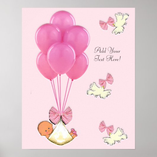 Poster baby shower (Devant)