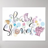 Poster baby shower (Devant)