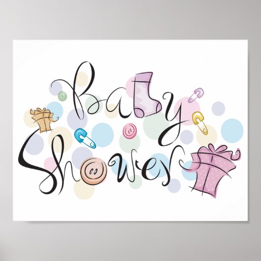 Poster baby shower (Devant)