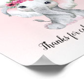 Poster Baby shower à air chaud Elephant Traitements (Coin)