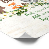 Poster Baby shower à barres de Mimosa Floral (Coin)