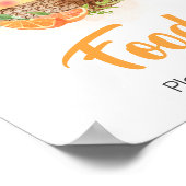 Poster Baby shower à base de Citrus orange Little Cutie (Coin)