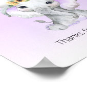 Poster Baby shower à bulle à air chaud Elephant Purple Tr (Coin)