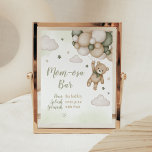 Poster Baby shower à bulle d'ours vert Maman Osa Bar<br><div class="desc">Faites de votre événement spécial avec ce Baby shower We Can Bearly Wait avec notre joli et mignon Maman Osa Bar Sign avec adorable thème Baby shower ours. Téléchargez,  personnalisez et créez des souvenirs durables avec cette touche parfaite pour votre fête joyeuse ! BS506</div>