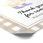 Poster Baby shower à canard - Merci pour venir (Coin)