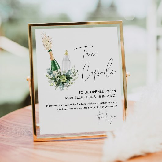 Poster BABY SHOWER à capsule de temps REMY Signaler Boute