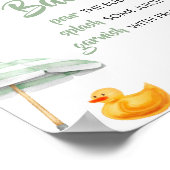 Poster Baby shower à éclaboussures vertes Maman Osa Bar (Coin)