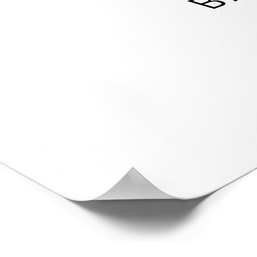 Poster baby shower à feuillage persistant (Coin)