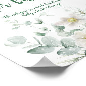 Poster Baby shower à feuillage persistant d'hiver Livres (Coin)