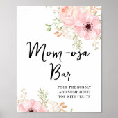 Poster Baby shower à la maman-osa-bar rose (Devant)