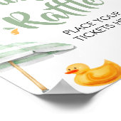 Poster Baby shower à trempette vert (Coin)