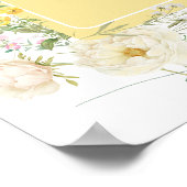 Poster Baby shower Abeille Abeille Couleur d'Aquarelle Bi (Coin)