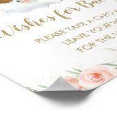 Poster Baby shower afro africain mignon souhaits pour béb (Coin)