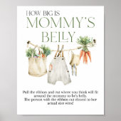 Poster Baby shower agricole local Belly (Devant)
