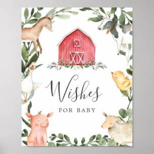 Poster Baby shower Agricole Souhaite Pour Bébé Signal