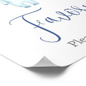 Poster Baby shower Ahoy Nautique Faveurs (Coin)