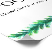 Poster Baby shower alimentaire de la branche de Noël (Coin)