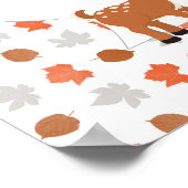 Poster Baby shower animal boisé / fête d'anniversaire (Coin)