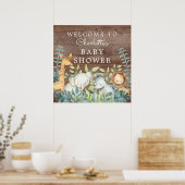 Poster Baby shower Animaux de la Jungle Bienvenue (Cuisine)