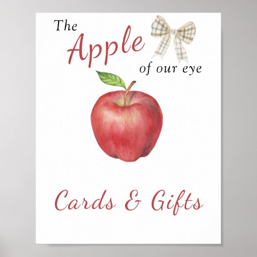 Poster Baby shower Apple - Cartes et cadeaux (Devant)