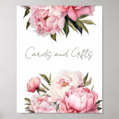 Poster Baby shower Aquarelle cartes et cadeaux (Devant)