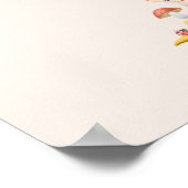 Poster Baby Shower Arbre Empreintes FORET Animaux (Coin)