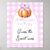 Poster Baby shower arc de citrouille Devinez le doux déso (Devant)