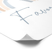 Poster Baby shower arc-en-ciel bleu Boho Faveur Signal (Coin)