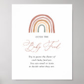 Poster Baby shower Arc-en-ciel Devine Le Panneau Alimenta (Devant)
