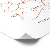 Poster Baby shower arc-en-ciel Les bébés sont signe doux (Coin)