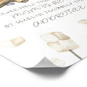 Poster Baby-shower au feu de camp - Aider la future maman (Coin)