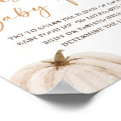 Poster Baby shower Automne Devinez La Nourriture Bébé (Coin)