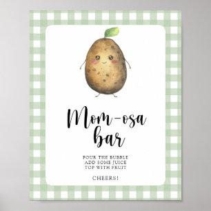 Poster Baby shower autour de la pomme de terre - bar Momo