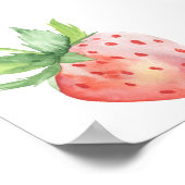 Poster Baby shower aux fraises (Coin)