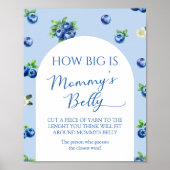 Poster Baby Shower aux Myrtilles : Devinez la Taille de s (Devant)